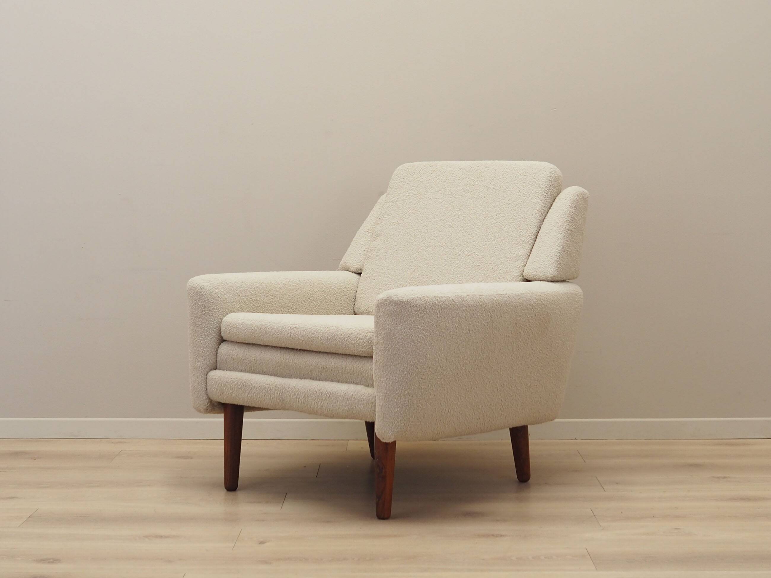 Cream armchair, Danish design, 1970s, production: Denmark