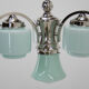 Lustre art déco bleu, années 1930
