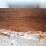 console table st Louis XV mahogany and walnut carved
