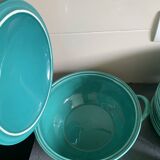Service de table en faïence turquoise