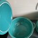 Service de table en faïence turquoise