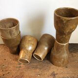 6 mugs in stoneware