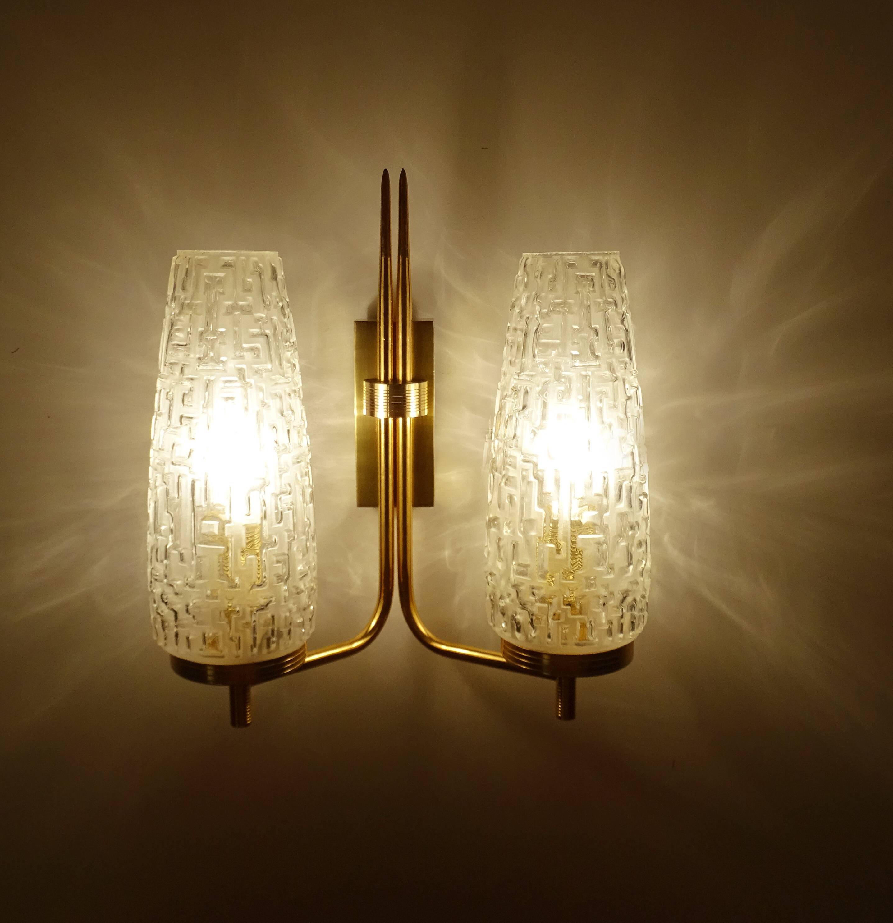 Vintage Glass Wall Light