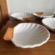 6 shell-shaped bowls
