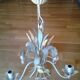 Lustre vintage en métal à décor floral