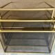 Set of 3 nesting tables in brass, Hollywood Regency, Vereinigte Werkstätten, Germany, 1960s.