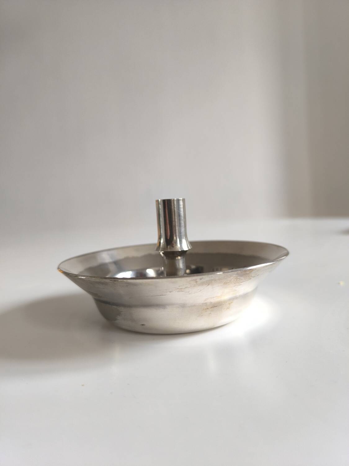 Vintage silver plated candle holder by Jens Harald Quistgaard – Dansk Design 70s