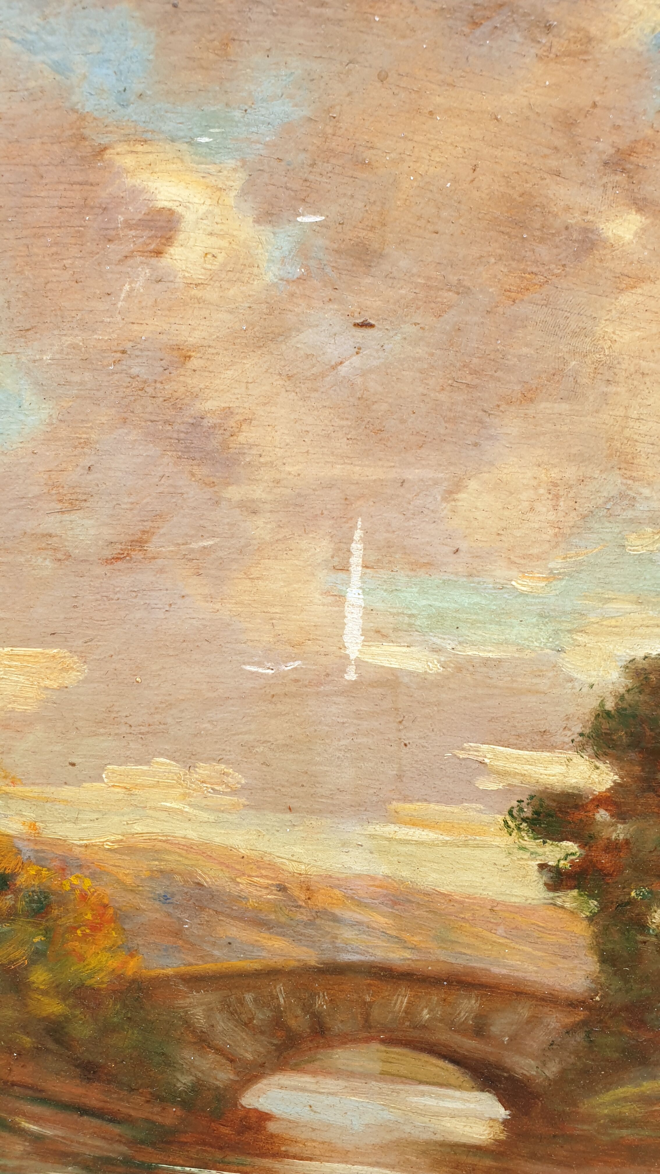Huile sur panneau art déco