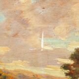Oil on art deco panel