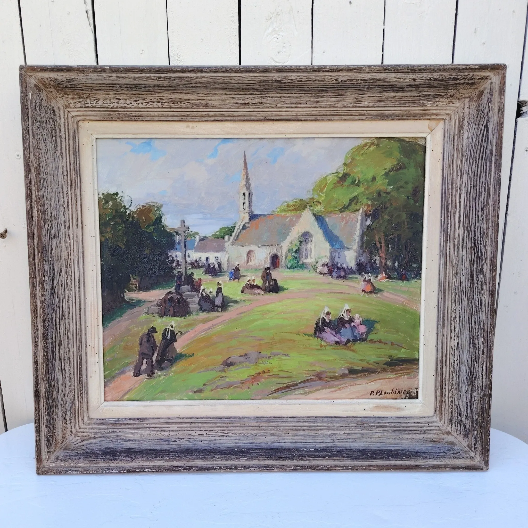 Oil on panel, Pierre Plouhinec, Trinity on Plozevet