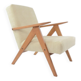 Armchair Kompas corduroy cream renovated