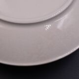 Set of 9 dessert plates in earthenware of Sarreguemines - Décor of pink flowers - 1970