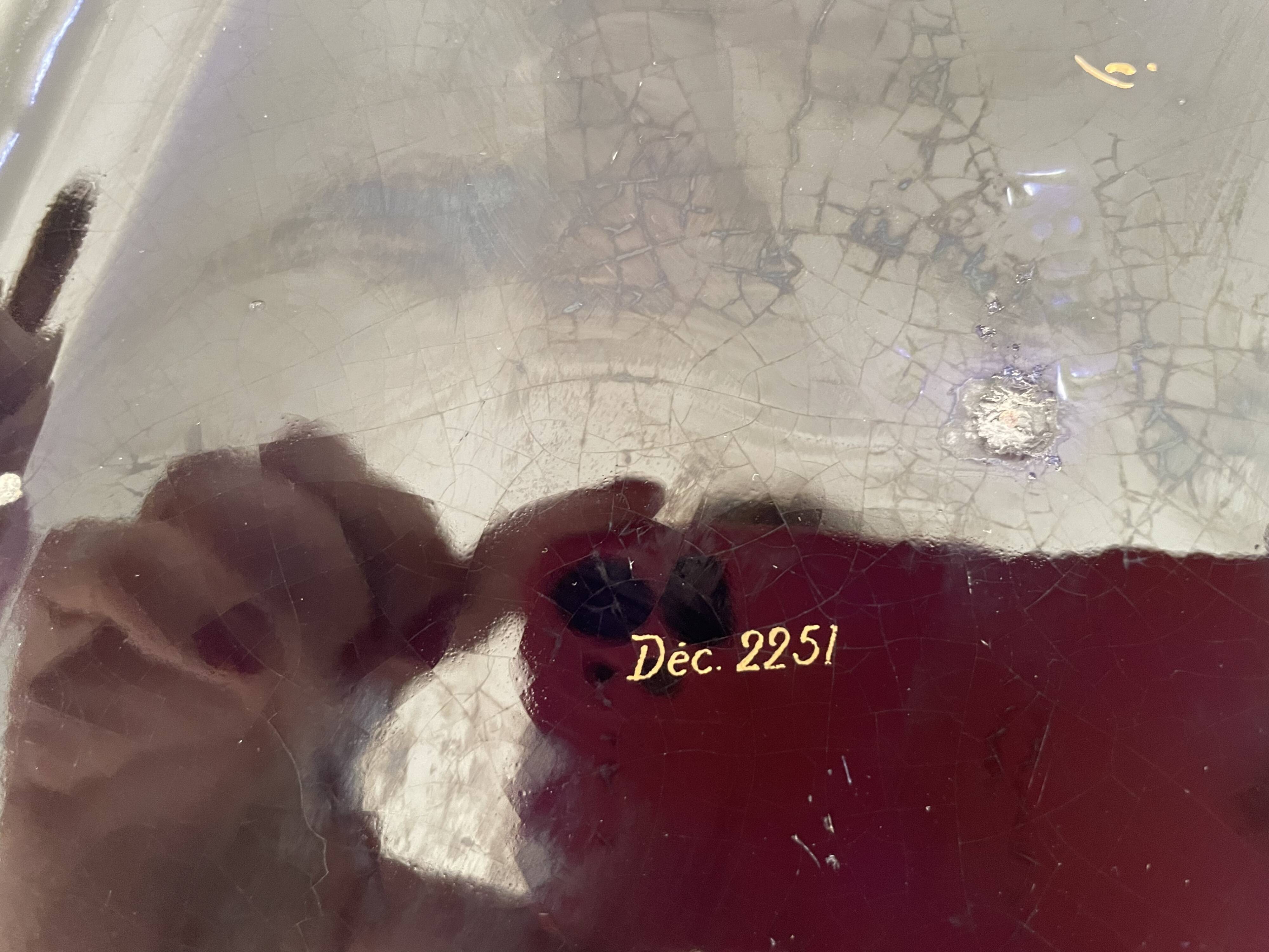 Art Nouveau style planter, Sarreguemines ceramic