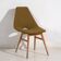 Chair in wood and ochre fabric, c.1960