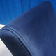 Mid century modern easy chairs from 1960's in navy blue velvet, set of 2