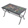Vintage 1950 coffee table side table ceramic & metal hunting