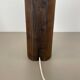 Large organic sculptural table lamp in pine wood attributed to Temde Lights, Germany, 1970s