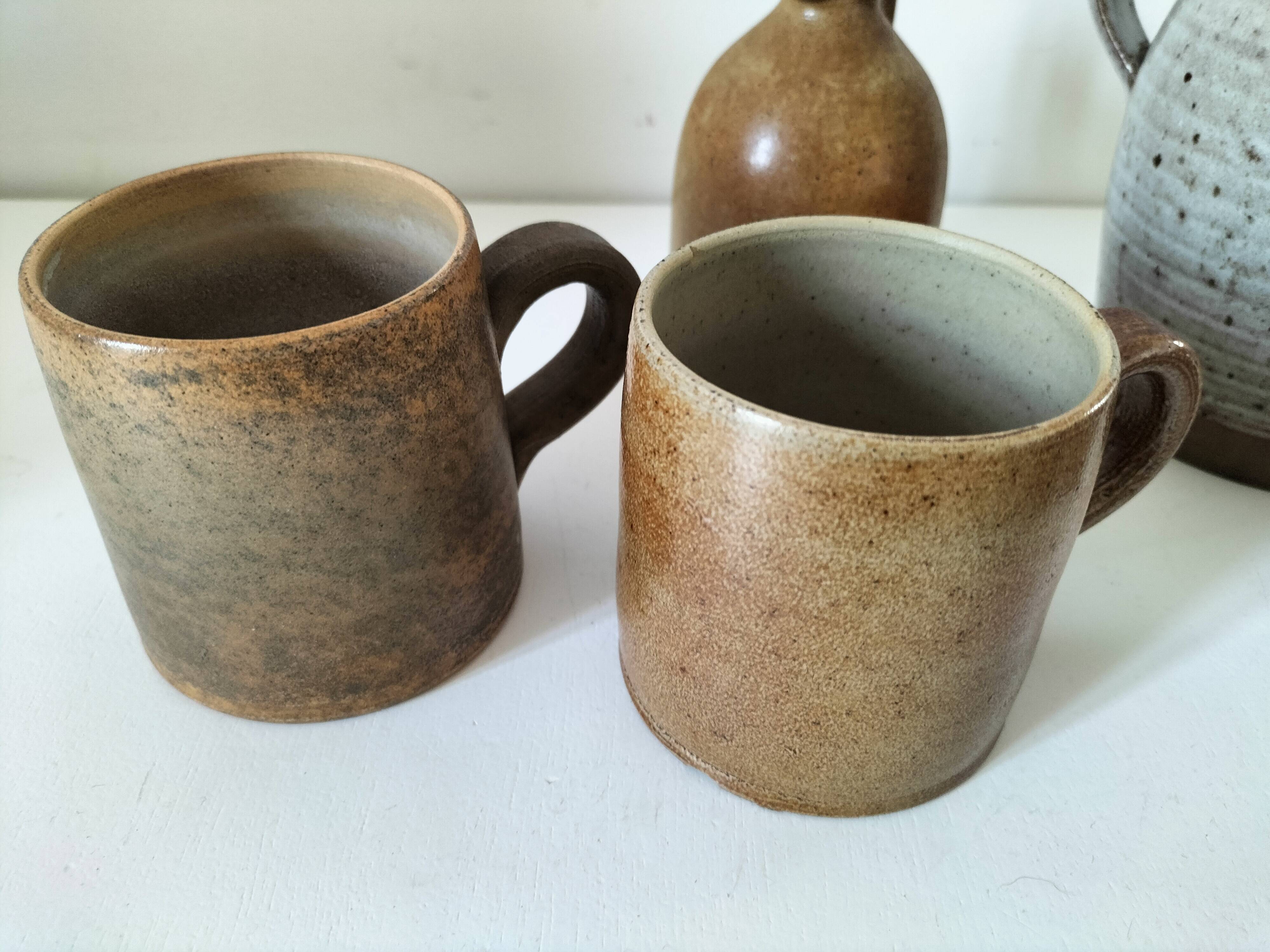 Stoneware service Puisaye – breakfast set - 7 pieces