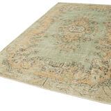 Tapis beige oriental ancien fait à la main 198 cm x 311 cm