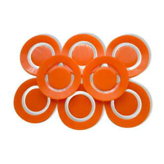 8 Arcoroc tempered glass dessert plates
