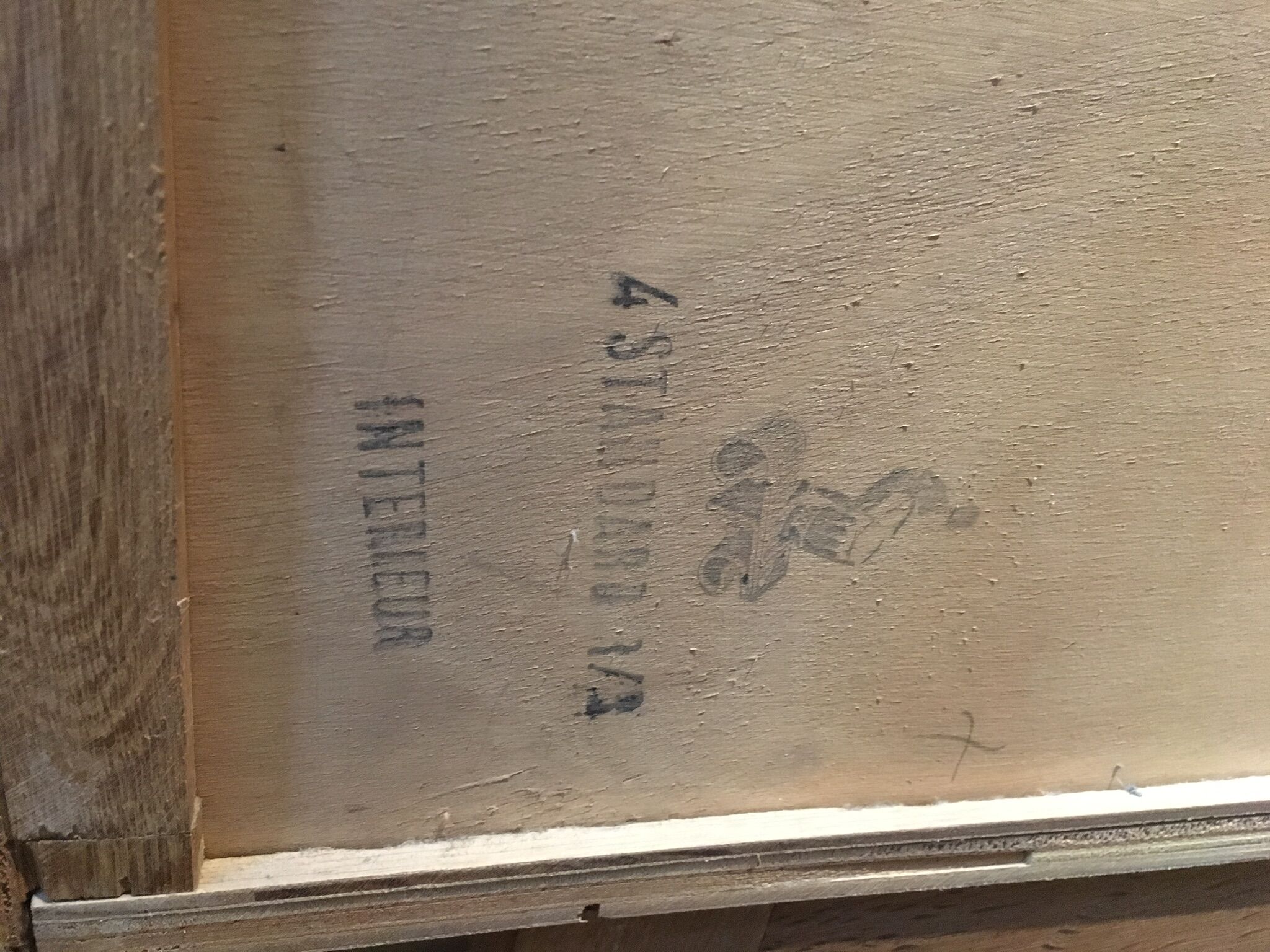 Buffet in light oak of the years 60/70