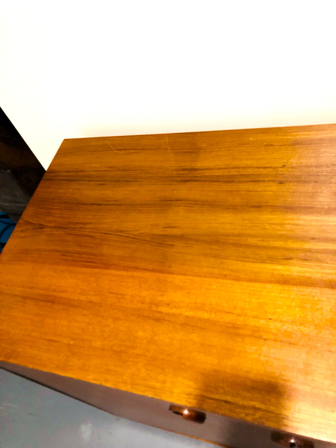Meuble bas teck vintage scandinave - circa 1960