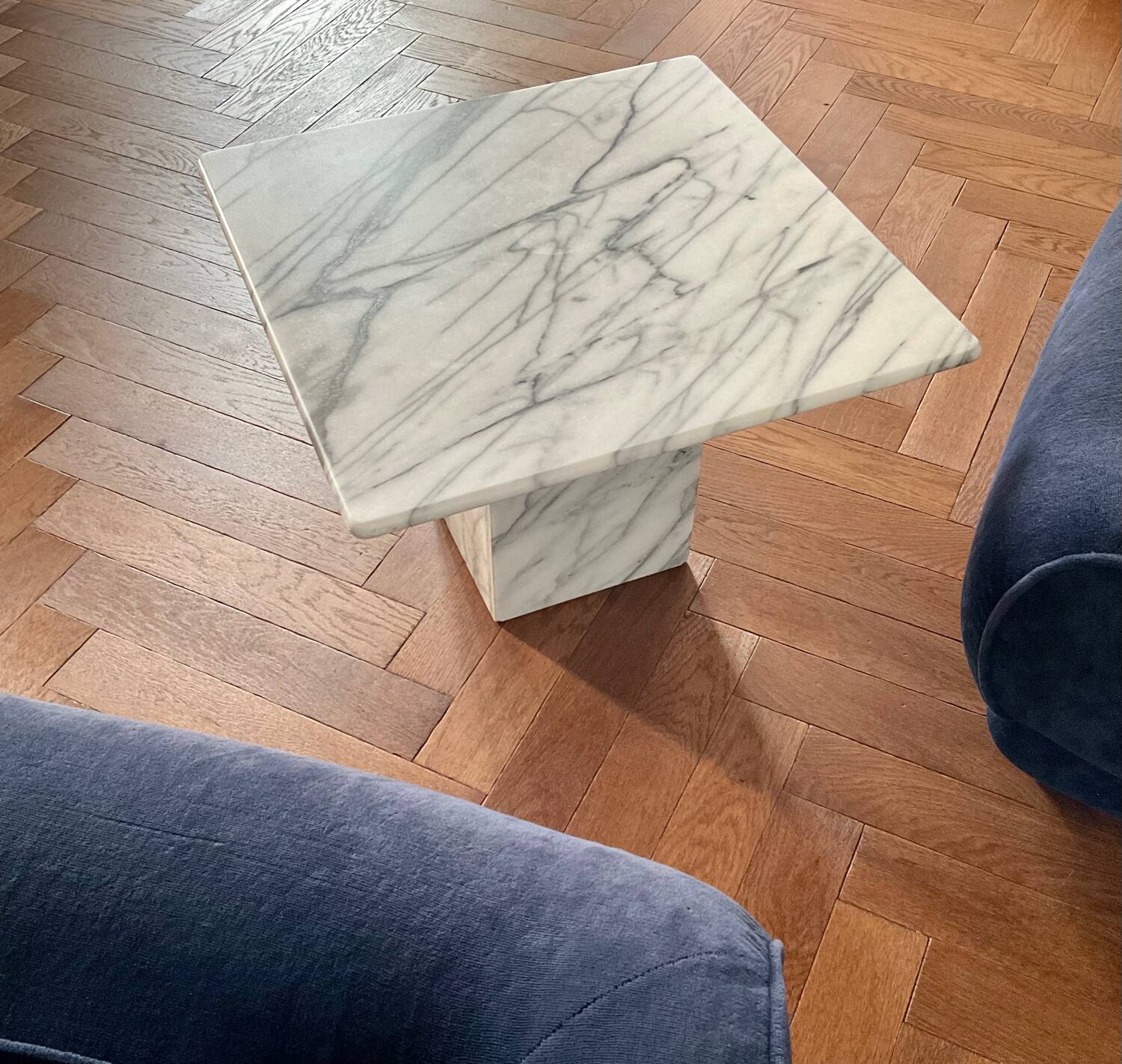 Vintage 70s marble coffee table