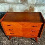 Commode vintage pieds compas.