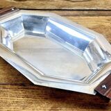 Bannette basket bread basket Art Deco silver metal Rosewood Christofle Alfenide