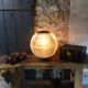 Holophane ball on plinth 1950, 50 cm diameter