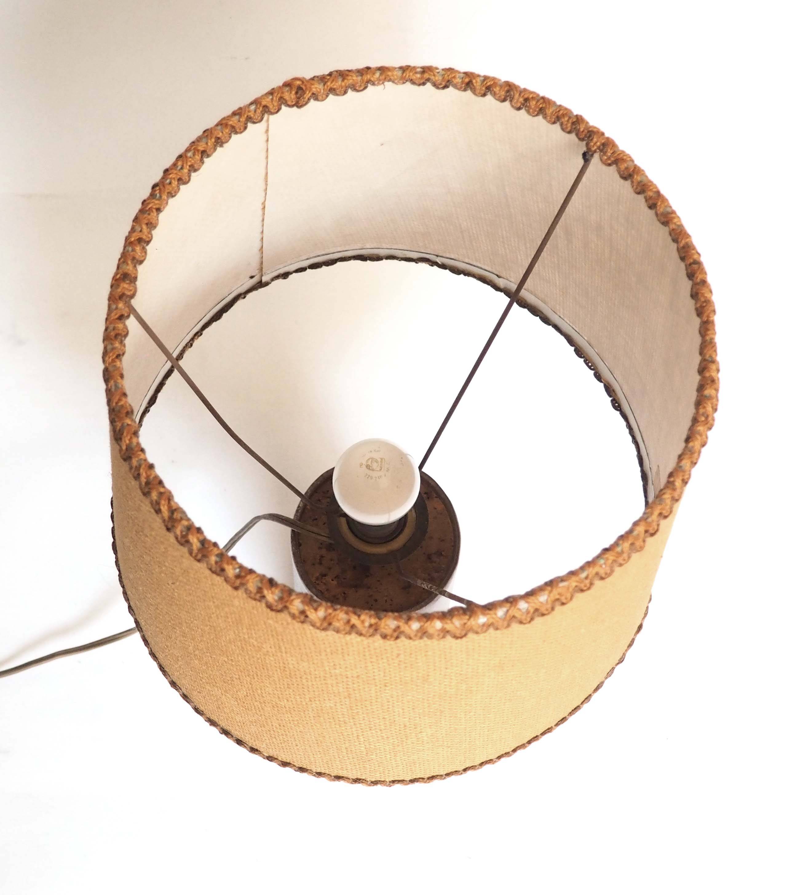 Lampe céramique tube grès