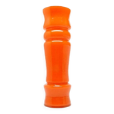 Vase moderne du milieu du siècle, en verre orange, Huta Laura, Pologne, années 1970