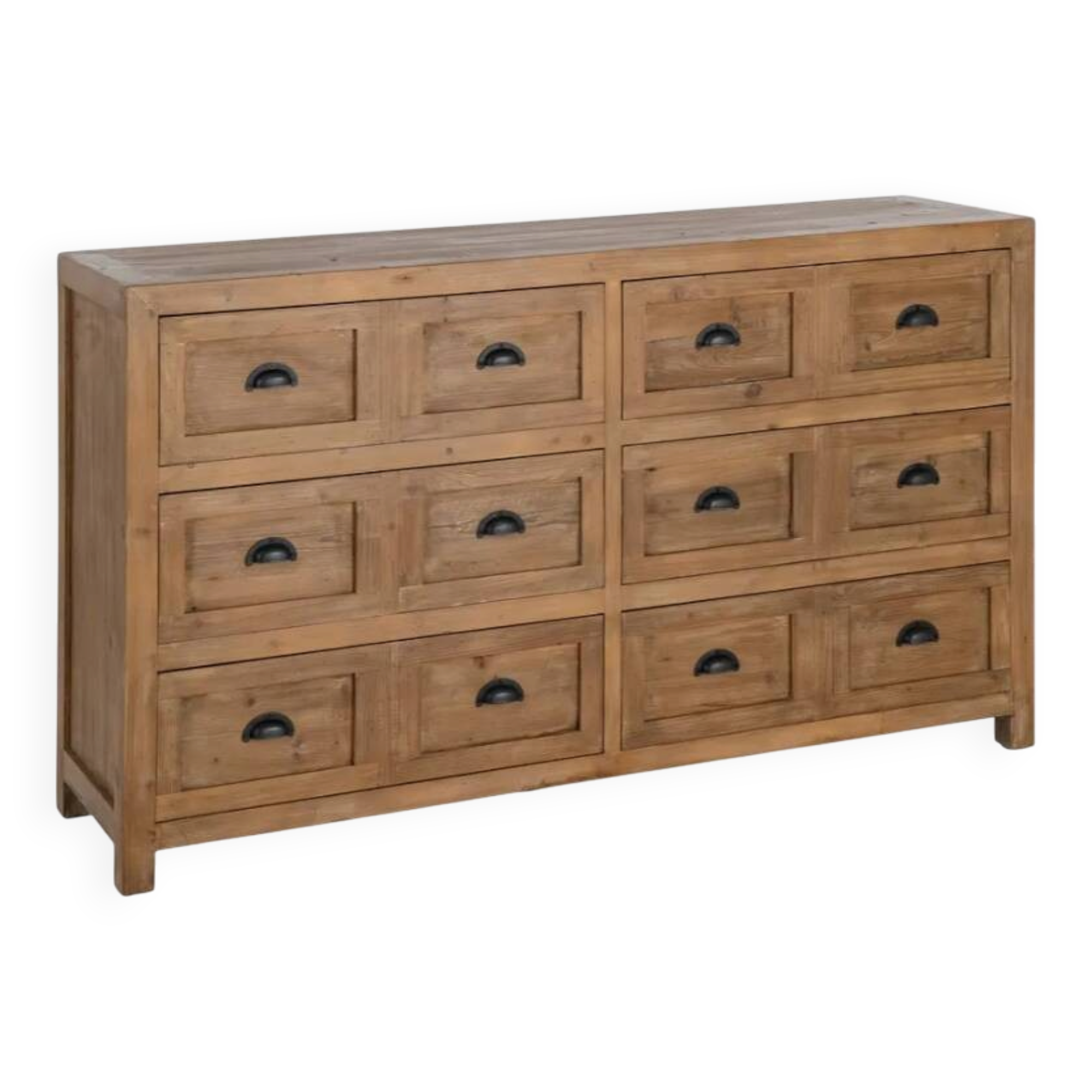 Commode en bois massif 6 tiroirs – campagne chic esprit meuble de métier