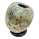 Glazed ceramic art vase with standing ceramic ring by Hanne Wydra-Jantz, Germany 1980