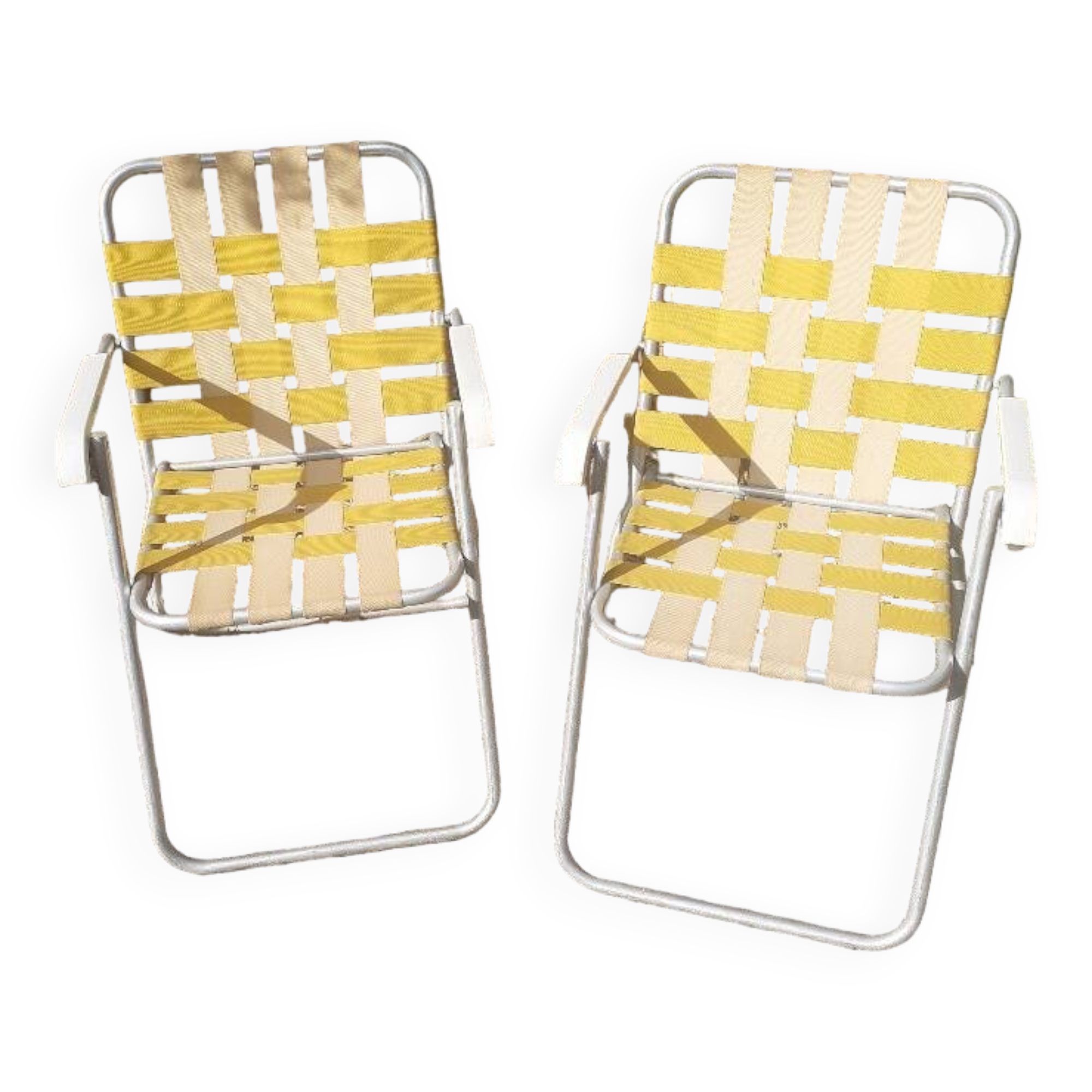 set of 2 folding camping chairs