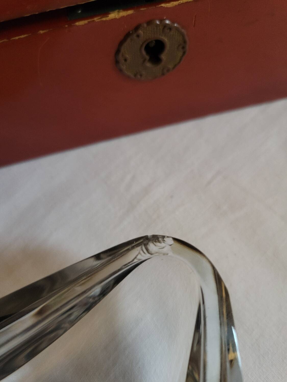Val St Lambert Crystal Pocket Ashtray