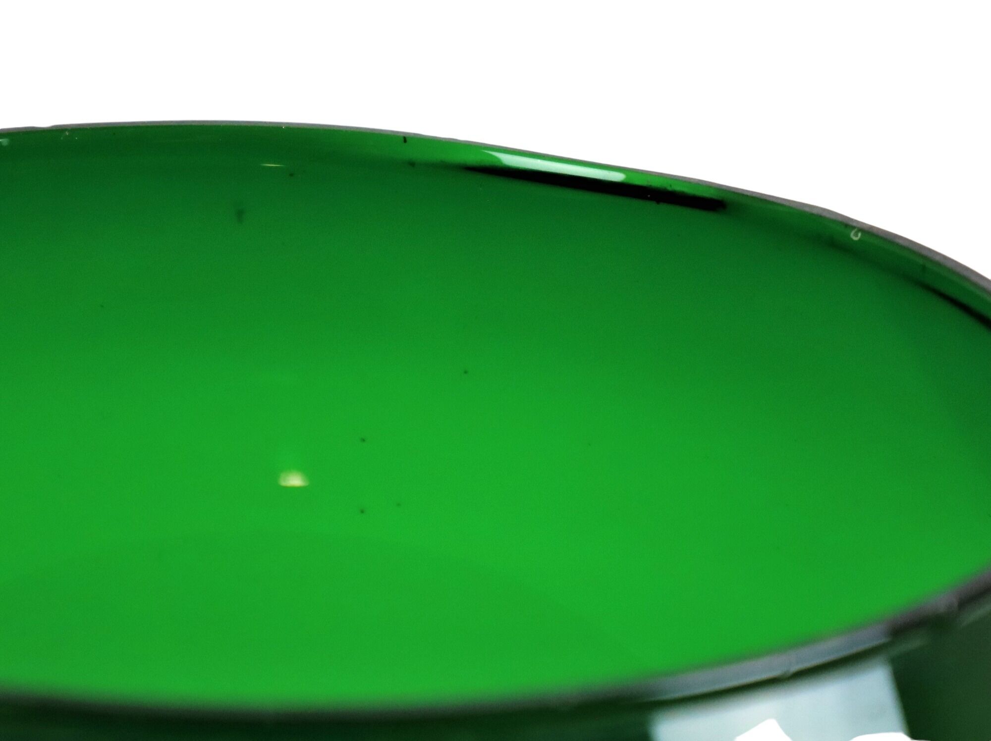 Grand vase en verre vert vintage 'brandy glass' soufflé à la bouche 26cm