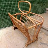 Porte revues rotin