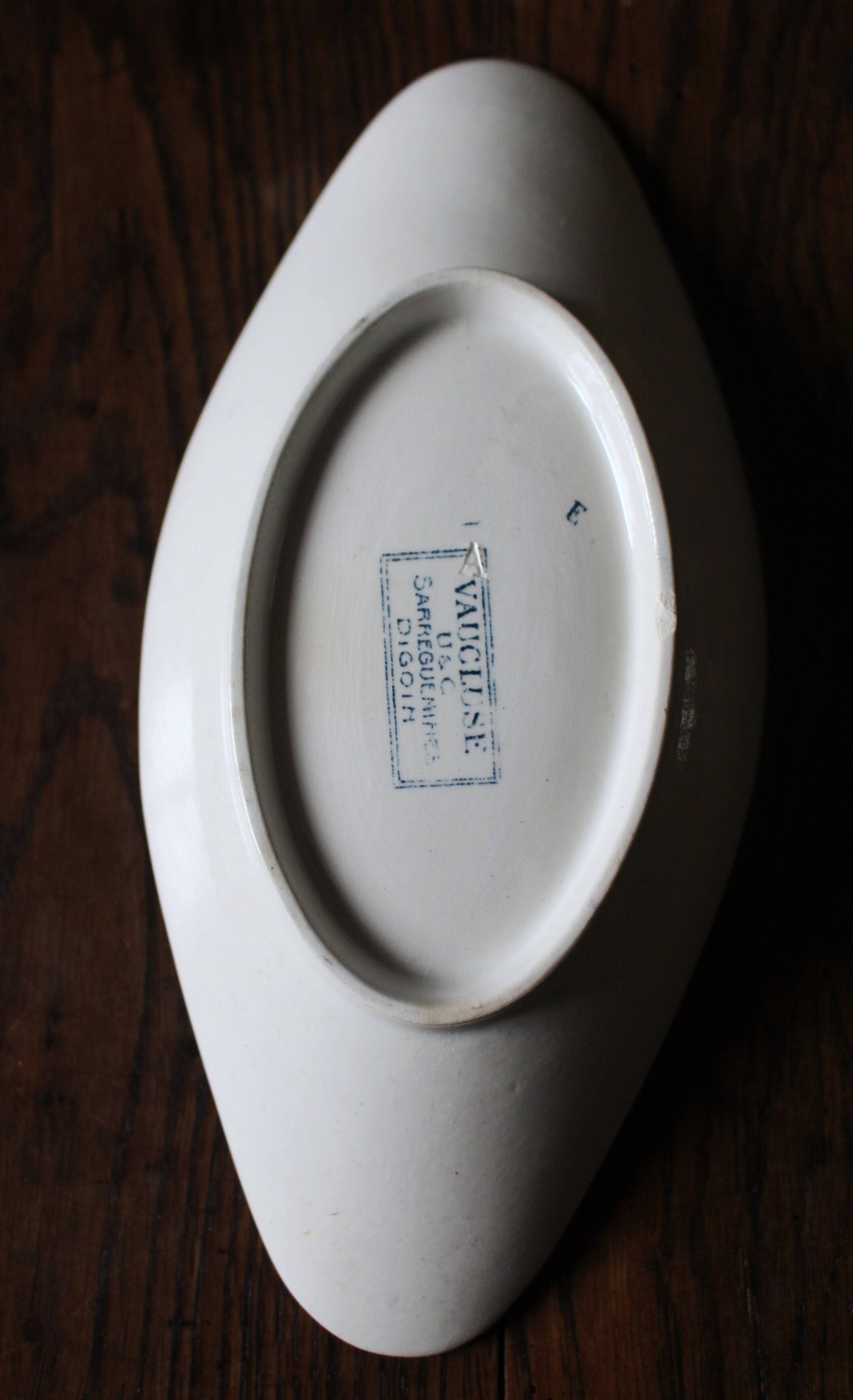 Blue Sarreguemines Vaucluse Ironstone Plate