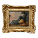 Painting "Path Leading to the Sea", oil on panel, in the style of Jean Pillement – late 19th century.