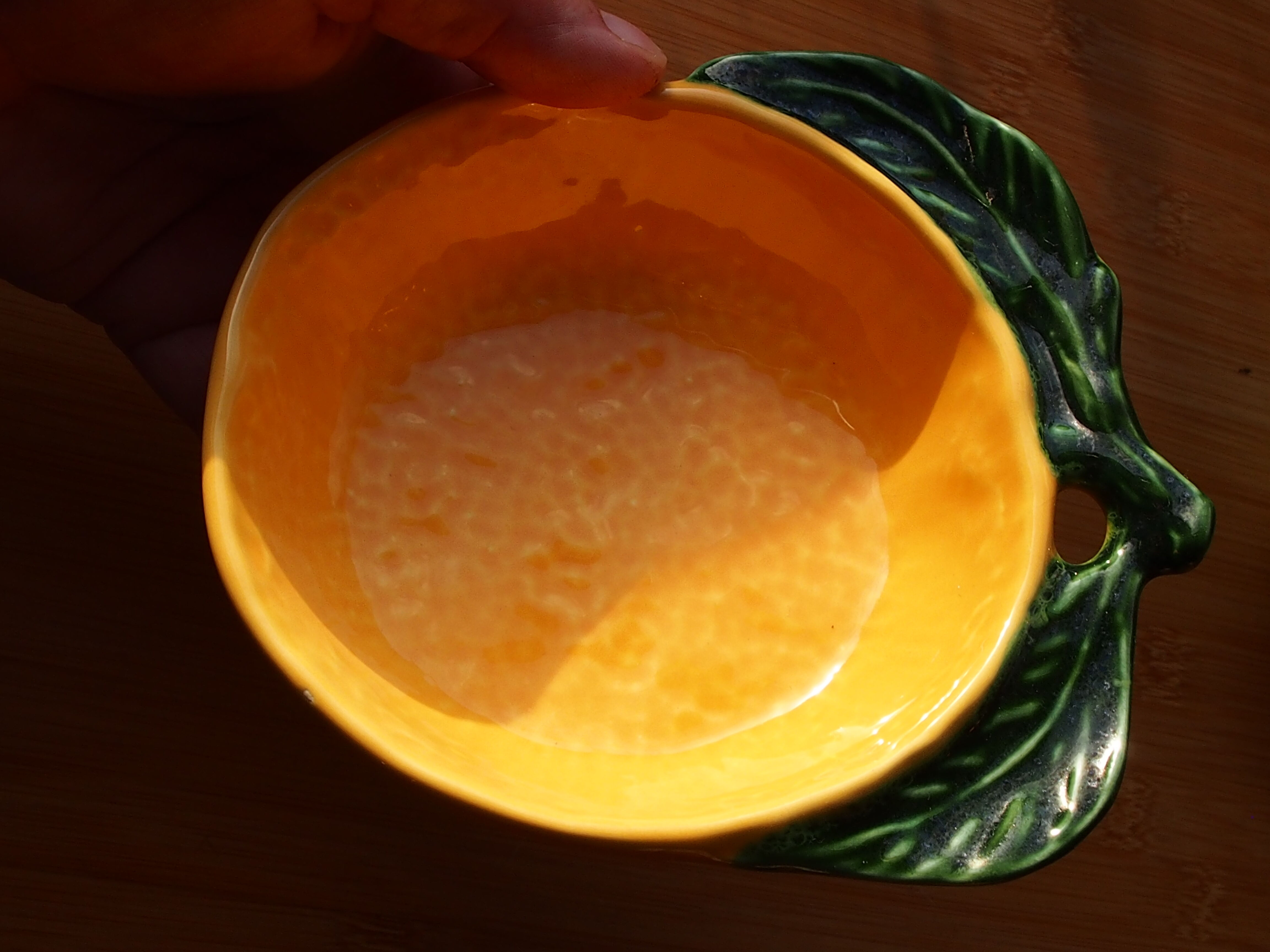 Vintage ceramic cup in fruit shape "orange"