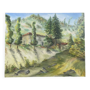 Tableau paysage de montagne