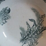 3 plates caps in Terre de Fer Saint Amand service Lily of the valley