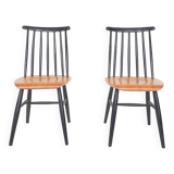 Set of two spindle back chairs, The Netherlands 1960's
