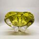 1950s large triangular ashtray - centerpiece or catch-all in Murano glass by Flavio Poli. Made in Italy. 20 x 17 x 13.5 h cm / 2.8 kg.