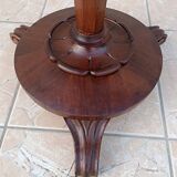 Art Nouveau period side table in walnut and marble