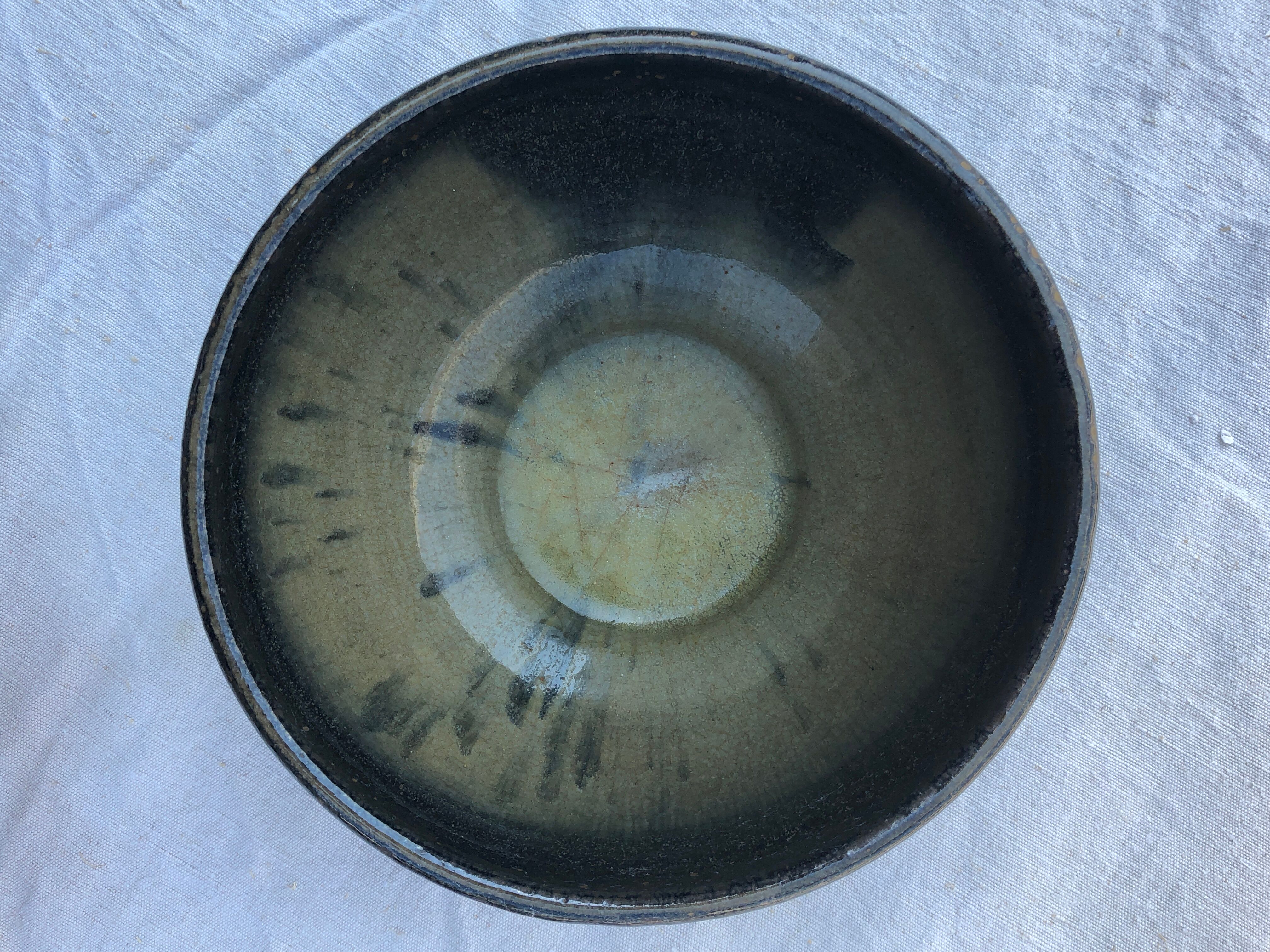 Bowl in glazed stoneware signed the Mignot