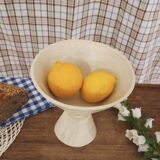Coupe à fruits en grès blanc