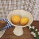 White stoneware fruit bowl