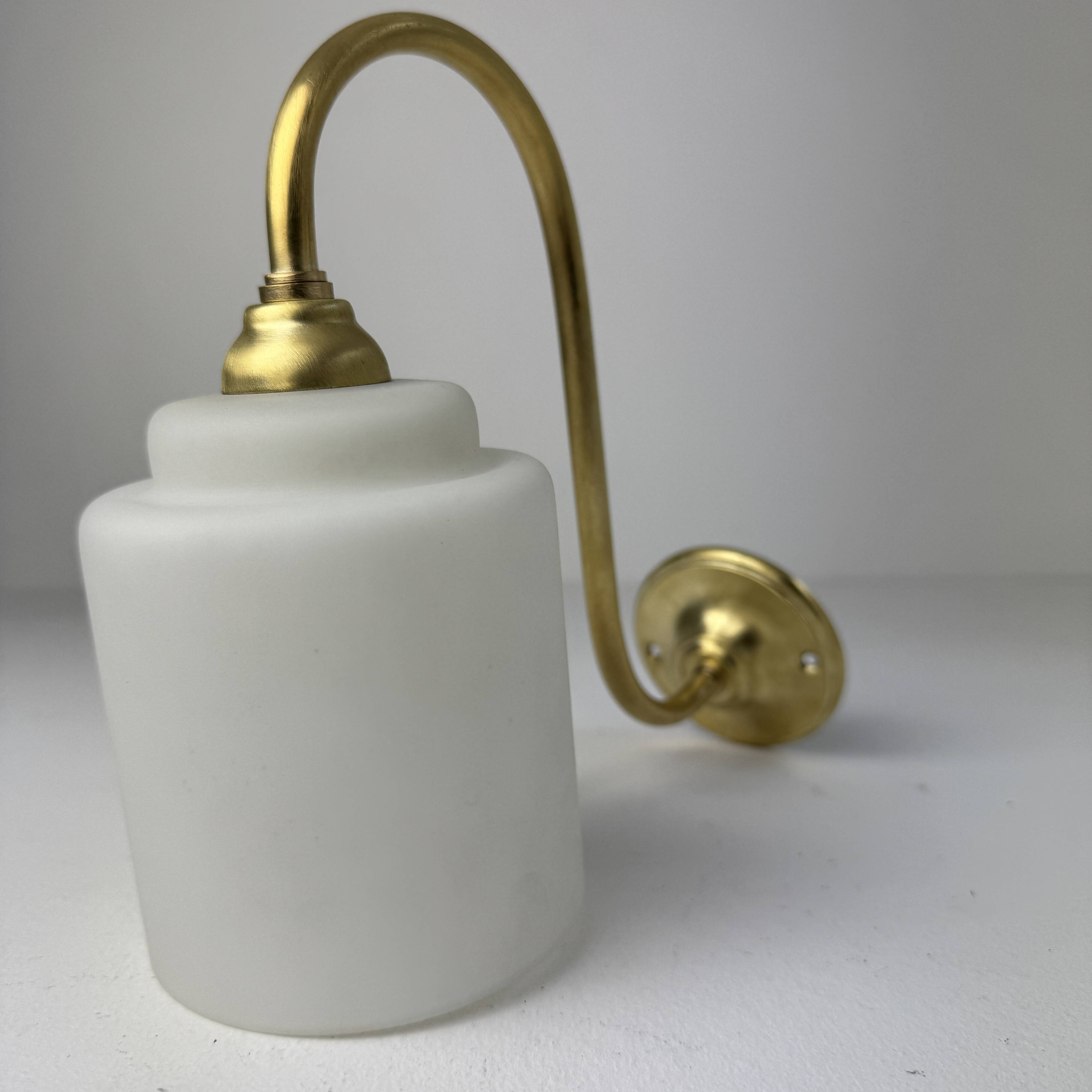 PAIR OF VINTAGE 1950S OPALINE WALL LIGHTS